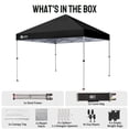thumbnail image 2 of CROWN SHADES 8x8 Pop Up Canopy with One Push Setup Easy Outdoor Sun Shade for Events Parties Camping Black, 2 of 7