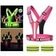 thumbnail image 5 of Chaleco reflectante LED impermeable Cola para correr 3 modos de iluminación ajustable rosa, 5 of 8