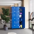 thumbnail image 2 of Aobabo 18 Doors Metal Storage Locker for Employees, Storage Locker for School Office Gym Bedroom, Industrial Steel Storage Locker, Blue, Assembly Required, 2 of 7