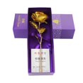 thumbnail image 3 of 24K Golden Rose, Plastic Long Stem Real Rose Dipped in Gold with Gift Box, Best Gift for Valentine's Day Mother's Day Christmas Birthday with Gift Box, 3 of 5
