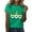 Green, variant on Aayomet St Patrick's Day Womens Tops Womens Tops Casual V Neck Short Sleeve Solid Color Basic T Shirt,Black M