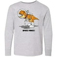 thumbnail image 3 of Inktastic Space Force Dinosaur Astronaut Long Sleeve Youth T-Shirt, 3 of 5