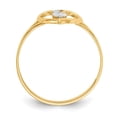thumbnail image 3 of 14k Yellow Gold and Rhodium Cut-Out Heart Ring - 1.0 Grams - Size 6, 3 of 4