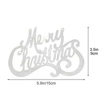 Tahtuvzn Christmas Decorations Tree Decoration Shiny Merry Letter Card for Hanging Ornament, Gifts for Family