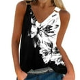 thumbnail image 2 of LSLJS Débardeurs pour Femmes Été Aguichant Gilet Chandail Blouse Col en V Court Sans Manches Uni et Imprimé Débardeurs, 2 of 5