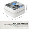 thumbnail image 2 of PRATYUS Blue Flower Bamboo Plant Rocks Jewelry Box Travel Case White, 2 of 5