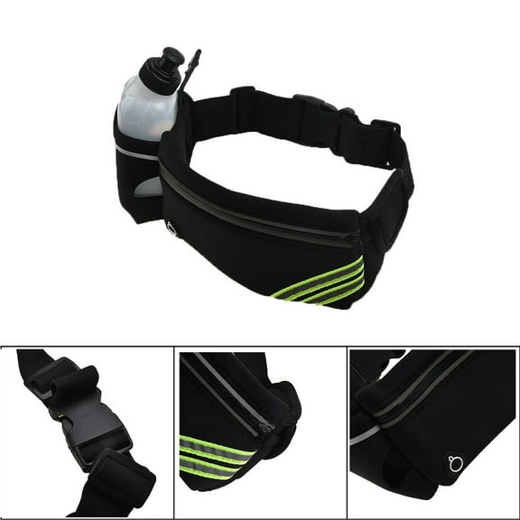 Hydration Running Belt Fanny Waist Pack Sports Fitness Bag   Water Bottles SET