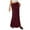 Wine, variant on Women's Flowy Maxi Skirt 2025 Extra Long Casual Summer Pleated Skirts Beach Vacation Clothes