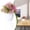 Pink, variant on Artificial Jasmine Potted Plant for Home Tabletop and Office Desk, Fake Bonsai for Bathroom Shelf and Living Room, Lifelike Green Plant for Farmhouse Decor, White Pot