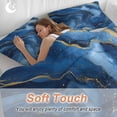 thumbnail image 5 of Blue Marble Bedding 3 Piece Duvet Cover Set Twin Size, Ink Painting Modern Ombre Abstract Soft Microfiber Comforter Cover with Zipper Closure & Pillowcases, Wrinkle & FadeResistant Quilt Cover, 5 of 9
