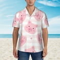thumbnail image 4 of Disketp Hawaiian Shirts For Men,Cartoon Pig Print Mens Casual Short Sleeve Button Down Shirts Beach Shirt, 4 of 8