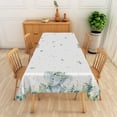 thumbnail image 6 of Nanqianyi White Waterproof Tablecloth 60" x 120", Green Plants Leaf Elephant Pattern for Birthday Party Table Decor, 6 of 10