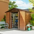 thumbnail image 2 of Outsunny 7.5' x 6.5' Outdoor Storage Shed with Double Doors, Dark Brown, 2 of 10