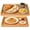 2 PACK-Square-16" X 11", variant on 14" Round Serving Tray With Handles - Decorative Breakfast Coffee Table Ottoman Kitchen Platter For Drinks Snacks Vanity Home Decor & Gifts