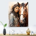 thumbnail image 2 of Designart "Horse Bond Cowgirls wall art I" Cowgirls Metal Art Living Room, 2 of 5
