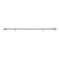thumbnail image 3 of Linen Avenue Tan Travertine Single Window Curtain Rod Set, 66 to 120-inch, Polished Nickel, 3 of 5