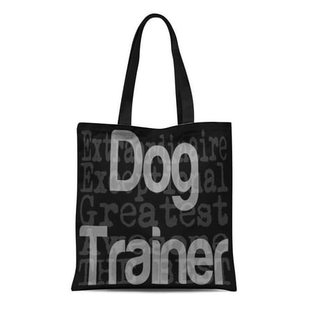 LADDKE Canvas Tote Bag Training Dog Trainer Extraordinaire Worlds Greatest Number One Best Reusable Handbag Shoulder Grocery Shopping (Best Hand Signals For Dog Training)