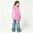 thumbnail image 6 of WhouRiu Boys Girls Letter Graphic Hoodie Kids Unisex Long Sleeve Hooded Pullover With Pockets Autumn Winter Soft Cozy Sweatshirts,9-10 Years, 6 of 9