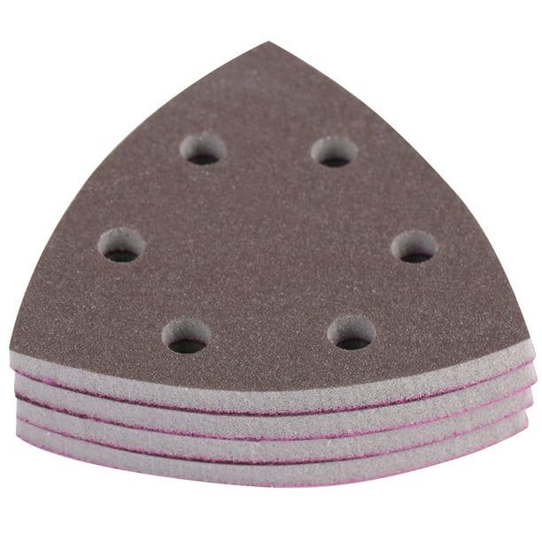 Papel de lija Nikou 4 piezas 6 agujeros triangular almohadillas de lijado