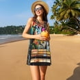 thumbnail image 3 of Fotbe Graffiti Lamp Urban Scene Vestido de Verano sin Mangas para Mujer – Vestido Midi Línea A, Estilo Camiseta Floral, Vestido Playero Casual y Fluido, 3 of 7
