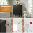 thumbnail image 6 of Senfot 4 Drawer Dresser for Bedroom, Storage Dresser Chest Cabinet Organizer Unit, Modern Closet Dressers Chest of Drawers, Small Fluted Nightstand for Bedroom,Black, 6 of 7