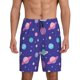 thumbnail image 1 of Balery Space Pantalones cortos de pijama de punto de algodón para hombre con cinturilla y bolsillos-Large, 1 of 6