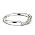 thumbnail image 3 of 0.10ct Diamond Moissanite 10k White Gold Wedding Band, 3 of 4