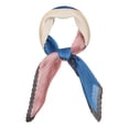 thumbnail image 1 of INSPIRE CHIC Women's Chic Pleated Contrast Color Rhombus Neck Scarf Neckerchief Pink, 1 of 5