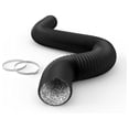 thumbnail image 1 of Manguera de ventilación para secadora HealSmart, flexible, aluminio, 10 cm, 2,4 m, negra, 1 of 7