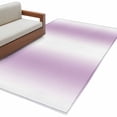 thumbnail image 2 of Light Purple White Area Rug 4x6 FT, Non Slip Kids Room Carpet, Gradient Solid Stripes Geometric Washable Soft Floor Carpet Non-Shedding Throw Rug for Dorm Kitchen Study Room Home Office Bedside, 2 of 9
