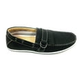 thumbnail image 2 of Polar Fox Mens Black Slip on Casual Driving Boat Shoes Buckle Design Styled In Italy, 2 of 6