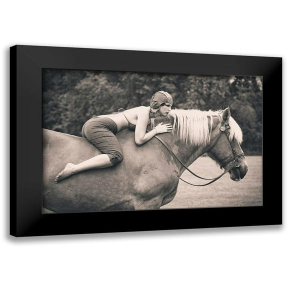 Jae 14x11 Black Modern Framed Museum Art Print Titled - Off to the Races