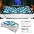 thumbnail image 3 of Kdxio Blue Lotus Flower Print Front Windshield Sun Shade,Folding Auto Sunshade for Car Truck SUV-Small, 3 of 5
