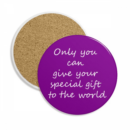 

You Can Give World Inspirational Coaster Cup Mug Tabletop Protection Absorbent Stone