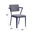 thumbnail image 2 of Cargo Gray Fabric Office Chair With Blue Feature Integration Enhancement, High Back, Stationary Seat, Padded Cushion, Metal Leg & Frame, No Storage Come Across Over There Enriched Seat Upon, 2 of 3