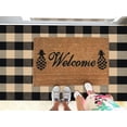 thumbnail image 2 of iOhouze Outdoor Rugs Buffalo Plaid Brown and Black 4'x6' Area Rug, Cotton Woven Washable Indoor Outdoor Rug Farmhouse/Living Room/Bedroom/Kitchen Rug Retro Lattice Checkered Rug, 2 of 5