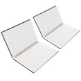 thumbnail image 1 of HONMEET 2Pcs Project Notebook with Vertical and Horizontal Grid for Business Accounting in Black PP Cover, 1 of 6