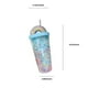 thumbnail image 3 of Vaso de agua con pajilla colorida para estudiantes y niños - Vaso de plástico de 550 ml con pajilla dura | Doble pared aislante | Rosa, azul cielo, púrpura, verde menta | Taza de viaje para bebidas, 3 of 7
