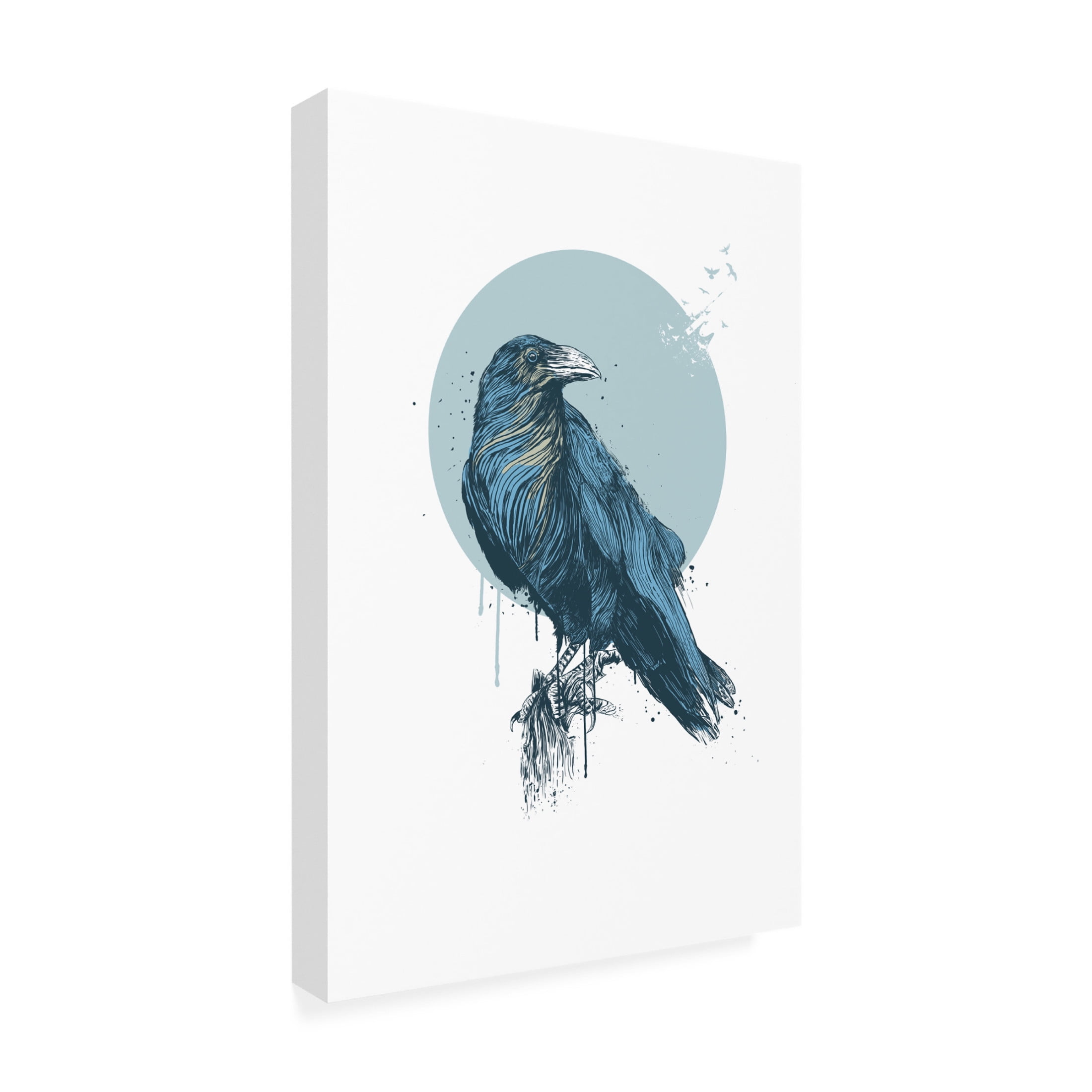 Trademark Fine Art Balazs Solti Blue crow Canvas Wall Art