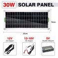 thumbnail image 3 of Yeacher 30W Polycrystal Solar Panel Flexible Solar Panel For Camping Car Traveling Outdoor Emergency Power Accessory, 3 of 5