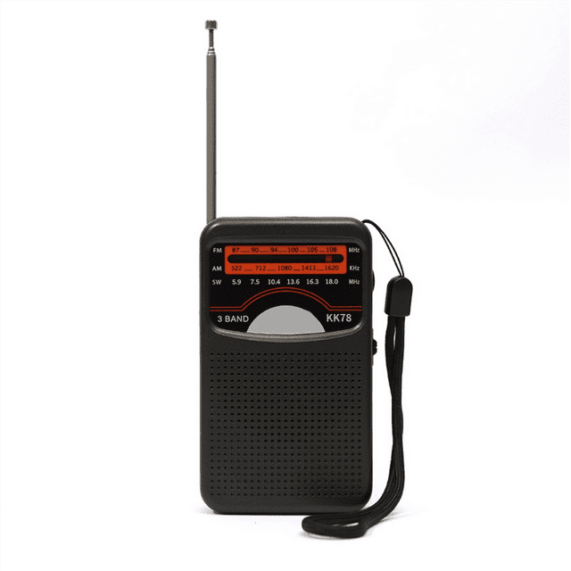 Kk78 Radiateur d'Urgence Universel Portable Sw/Am/Fm à Écran LCD, Pointeur de Poche Télescopique, 1 * Radio