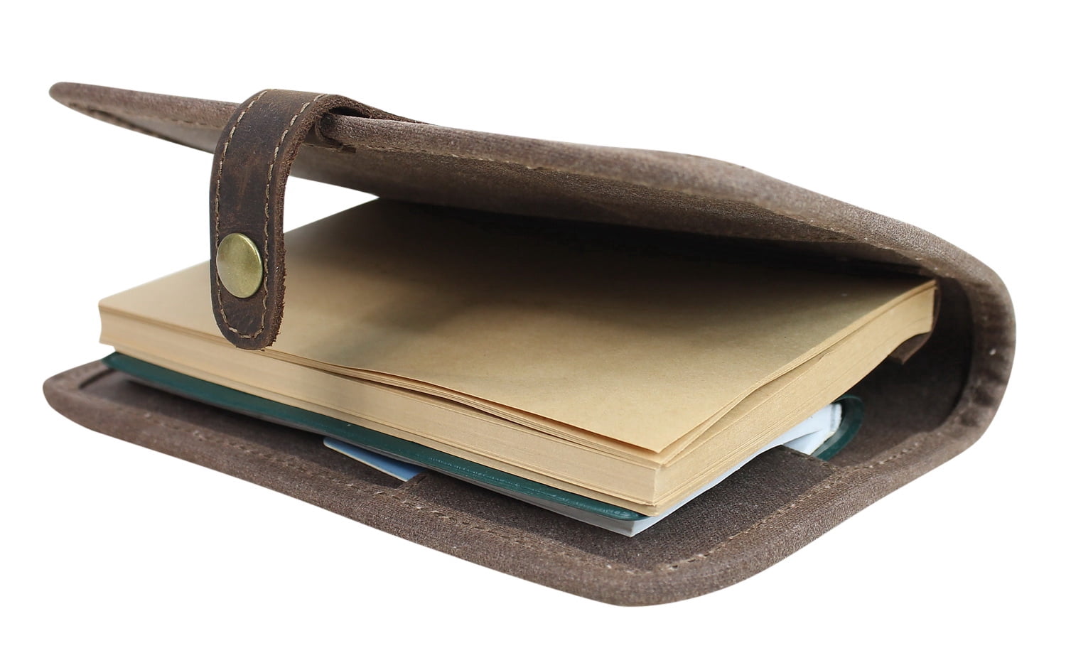 Vagarant Traveler Vintage Leather and Waxed Canvas Combination Journal B249.CB