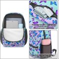 thumbnail image 4 of Butterfly and Blue Purple Pattern 17" Waterproof Oxford School Backpacks for Teens, S-Shape Padded Straps, for School, Travel, Hiking, Camping, 4 of 5
