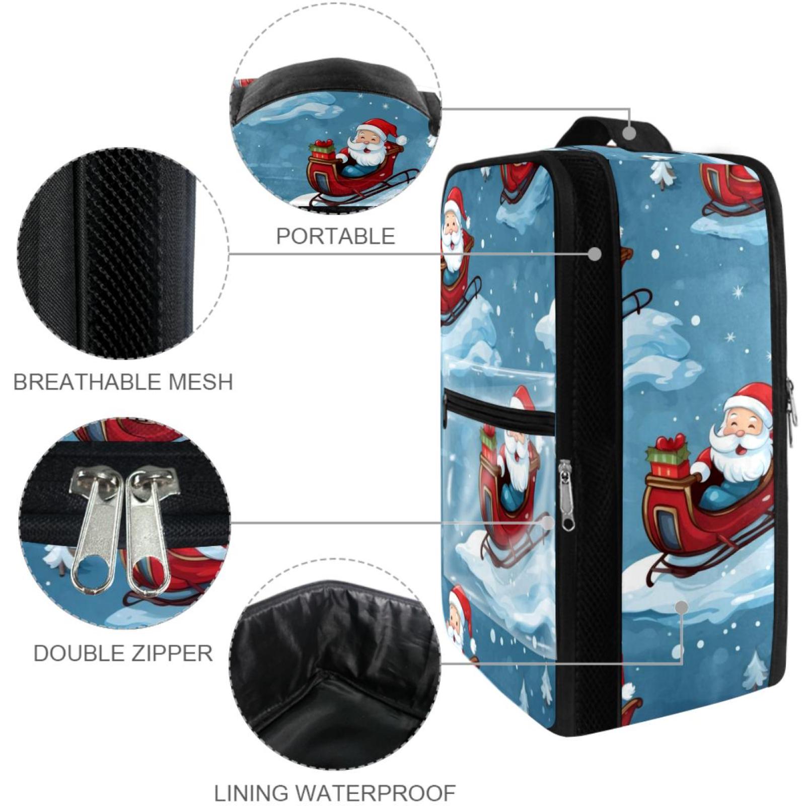 Christmas sled Polyester Shoe Box Organizer - 23x31cm/9x12in Storage Container for Sneakers & Heels