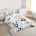 thumbnail image 3 of Homewish Cute Panda 3-Piece Full Size Comforter Sets for Teens Boys Girls,Flower Animal Bedding Comforter Set,Dreamy Princess Lightweight Bedding Sets,Ultra Soft Home Decor,Reversible, 3 of 8