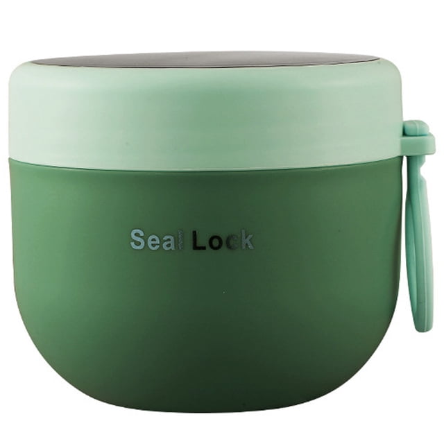 Taza de desayuno de acero inoxidable, taza de cereal, taza de leche multiusos, recipiente portátil para sopa, taza para almacenar cereal