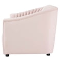 thumbnail image 4 of Tufted Loveseat Sofa, Pink, Velvet, Modern Contemporary, Mid Century Living Hotel Lounge Cafe Lobby, 4 of 8
