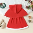 Girls Fall Outfits Sleeveless Christmas Fleece Vest Dress Hooded Robe