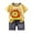 B206-Yellow, variant on UAYOTSE Children's Short Sleeved Suit Summer Pure Cotton Boy's Clothes Thin Girl's T Shirt Summer Clothes Baby Children's Clothes,Sizes 18-24 Months