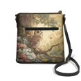 thumbnail image 2 of Kuiaobaty Owl Flower Butterfly Print Women's Crossbody Bag, Fashion Multi Pockets Vegan Leather Shoulder Handbag Crossbody, Large Capacity Messenger Purse with Adjustable Strap for Travel, 2 of 7